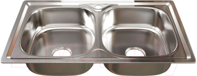 Мойка кухонная Mixline 532312 (с сифоном) - фото