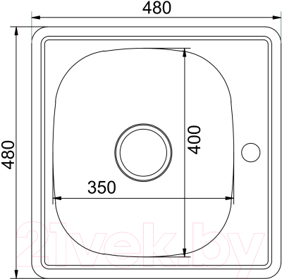 Мойка кухонная Mixline 528187 (с сифоном)