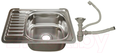 Мойка кухонная Mixline R 535618 (с сифоном)