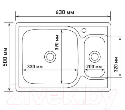 Мойка кухонная Mixline 538196