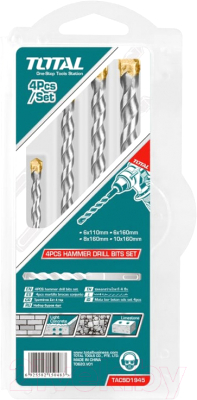 Набор буров TOTAL TACSD1945 - фото