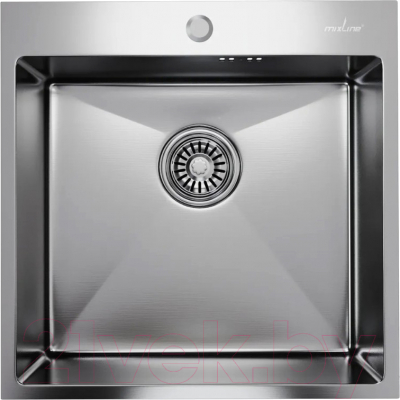Мойка кухонная Mixline Pro 547229 (сатин, с сифоном) - фото