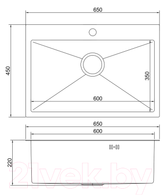 Мойка кухонная Mixline Pro 547237 (сатин, с сифоном)
