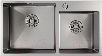 Мойка кухонная Mixline Pro 547240 (сатин, с сифоном) - фото