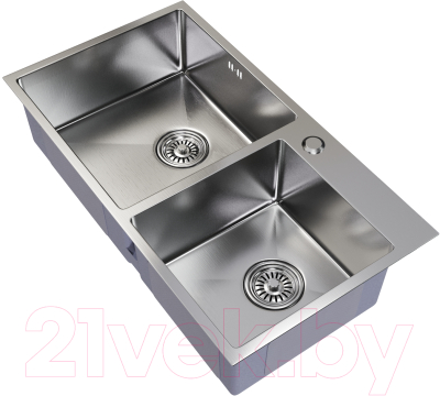 Мойка кухонная Mixline Pro 547240 (сатин, с сифоном)