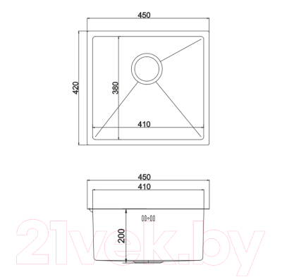 Мойка кухонная Mixline Pro 548564 (сатин, с сифоном)