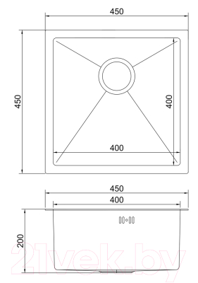 Мойка кухонная Mixline Pro 547225 (сатин, с сифоном)