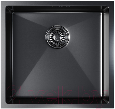 Мойка кухонная Mixline Pro 548565 (черный графит, с сифоном) - фото