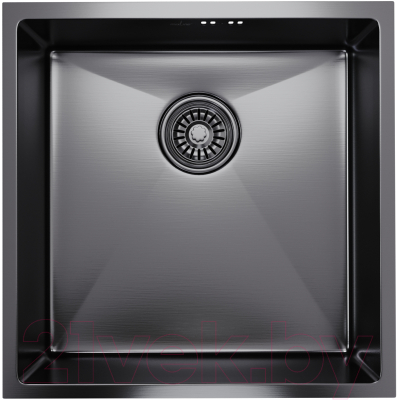 Мойка кухонная Mixline Pro 547228 (черный графит, с сифоном) - фото