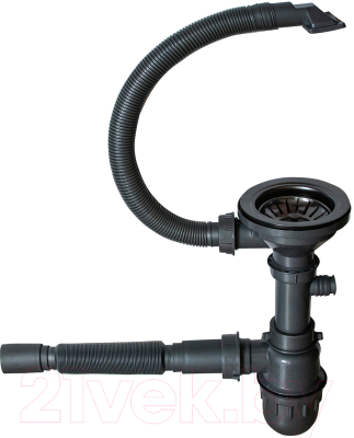 Мойка кухонная Mixline Pro 547232 (черный графит, с сифоном)