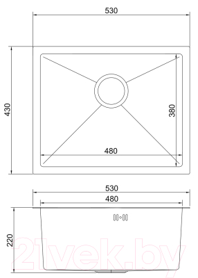 Мойка кухонная Mixline Pro 547232 (черный графит, с сифоном)