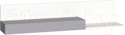 Полка Mobi Торонто 16.475 (белый PE шагрень/стальной серый 1700 PE) - фото