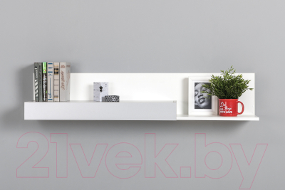 Полка Mobi Торонто 16.475 (белый PE шагрень/стальной серый 1700 PE)