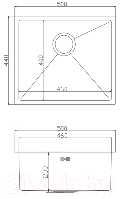 Мойка кухонная Mixline Pro 548571 (бронза, с сифоном)