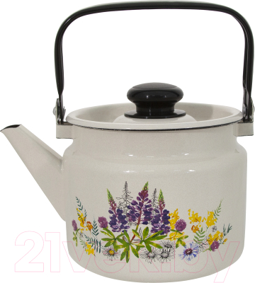 Чайник Лысьвенские эмали Люпины С-27104 П2 - фото