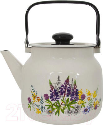 Чайник Лысьвенские эмали Люпины 2713П2/4 - фото