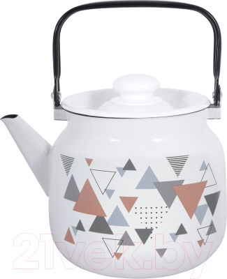 Чайник Лысьвенские эмали Треугольники 2713П2/4 - фото