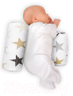 Подушка-позиционер Amarobaby Nature Anatomy Звезды пэчворк / AMARO-40NA-ZP