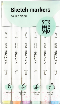 Набор маркеров Meshu Пастельные цвета / MS_38250 - фото