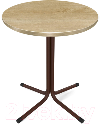 Обеденный стол Sheffilton SHT-TU7-1/60 ЛДСП (коричневый муар цинк/черный/дуб песочный) - фото