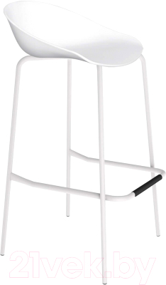 Стул барный Sheffilton SHT-ST19/S29 (белый/белый муар) - фото