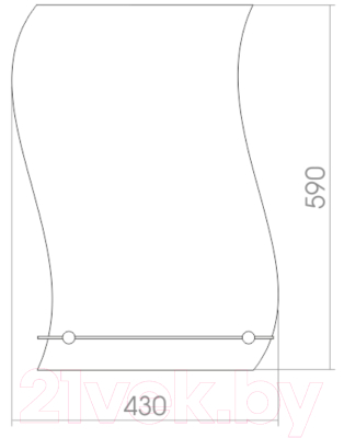 Зеркало Mixline Волна 525473