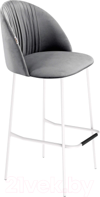 Стул барный Sheffilton SHT-ST35-1/S29 (угольно-серый/белый муар) - фото