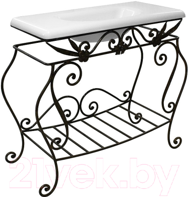 Консоль для ванной Эстет Каре / ФР-00001028 (патина) - фото