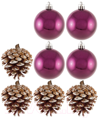 Набор елочных игрушек Волшебная страна Шары и шишки SYQB-0119237 / 005765 - фото