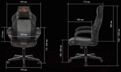 Кресло геймерское A4Tech Bloody GC-200 (черный)