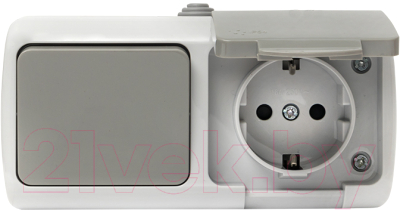 Блок выключатель+розетка EKF EFRV16-050-30-540