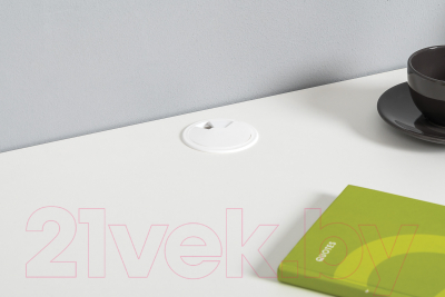 Письменный стол Mobi Торонто 12.149 (белый PE шагрень/стальной серый 1700 PE)