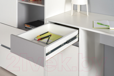 Письменный стол Mobi Торонто 12.149 (белый PE шагрень/стальной серый 1700 PE)