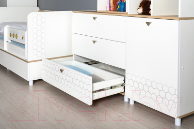 Кровать-тахта детская Mobi Эйп 11.40 (белый PE шагрень/белая шагрень 4101 ПВХ)