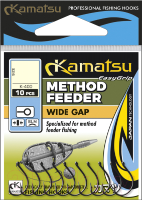 Набор крючков рыболовных KAMATSU Method Feeder Wide Gap K-400 6 / 513800306 - фото