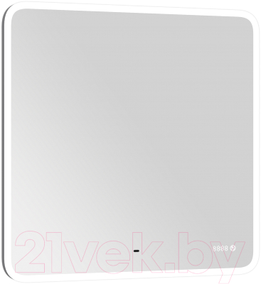 Зеркало Briz Софи 80x80 / 103 01-43080-00 00 (с подсветкой, подогревом и часами) - фото