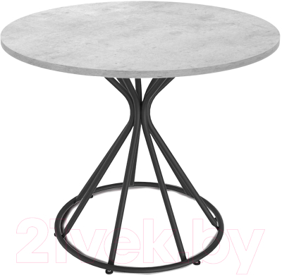 Обеденный стол Sheffilton SHT-TU4-1/90 ЛДСП (черный муар/бетон чикаго светло-серый) - фото