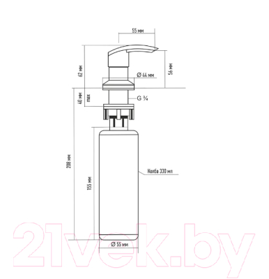 Дозатор встраиваемый в мойку Mixline 541469