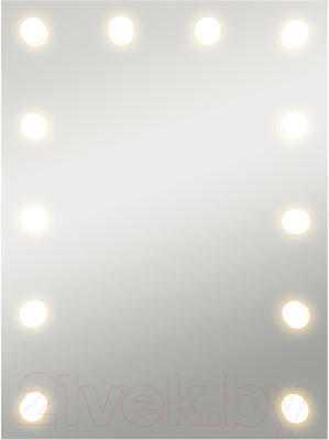 Зеркало Континент Гримерное Бриджит 12 ламп 60x80