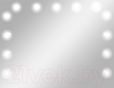 Зеркало Континент Гримерное Антураж 13 ламп 90x70 - фото