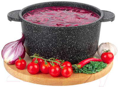 Кастрюля Elan Gallery Гармония вкуса / 120711 (черный мрамор)