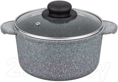 Кастрюля Elan Gallery Гармония вкуса / 120713 (серый мрамор) - фото