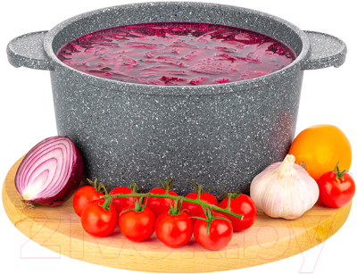 Кастрюля Elan Gallery Гармония вкуса / 120713 (серый мрамор)