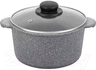 Кастрюля Elan Gallery Гармония вкуса / 120558 (серый мрамор) - фото