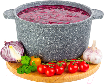 Кастрюля Elan Gallery Гармония вкуса / 120558 (серый мрамор)