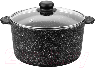 Кастрюля Elan Gallery Гармония вкуса / 120287 (черный мрамор) - фото