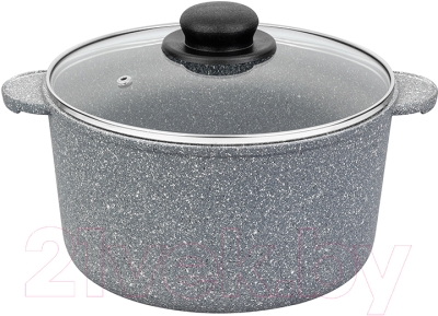 Кастрюля Elan Gallery Гармония вкуса / 120560 (серый мрамор) - фото