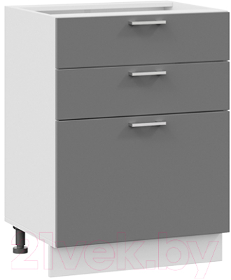 Шкаф-стол кухонный ТриЯ Габриэлла 1Н6Я3 (белый/титан) - фото