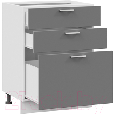 Шкаф-стол кухонный ТриЯ Габриэлла 1Н6Я3 (белый/титан)