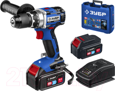 Аккумуляторная дрель-шуруповерт Зубр Профессионал / DB-201-42 - фото
